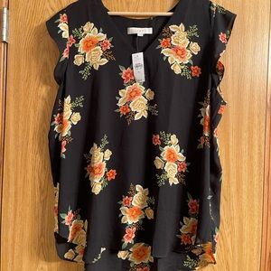 NWT Loft Flutter Sleeve Top Size XL